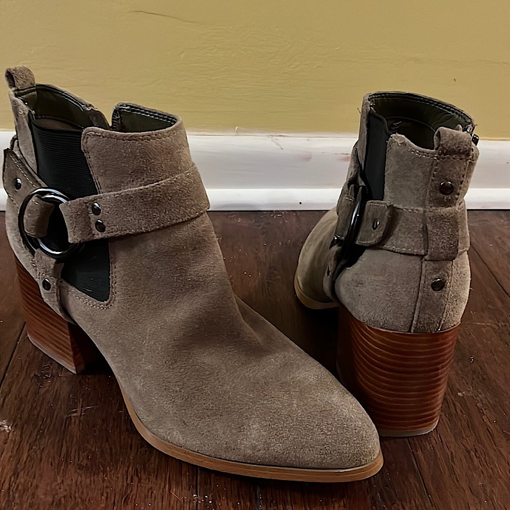 Marc Fisher Tan Suede Booties